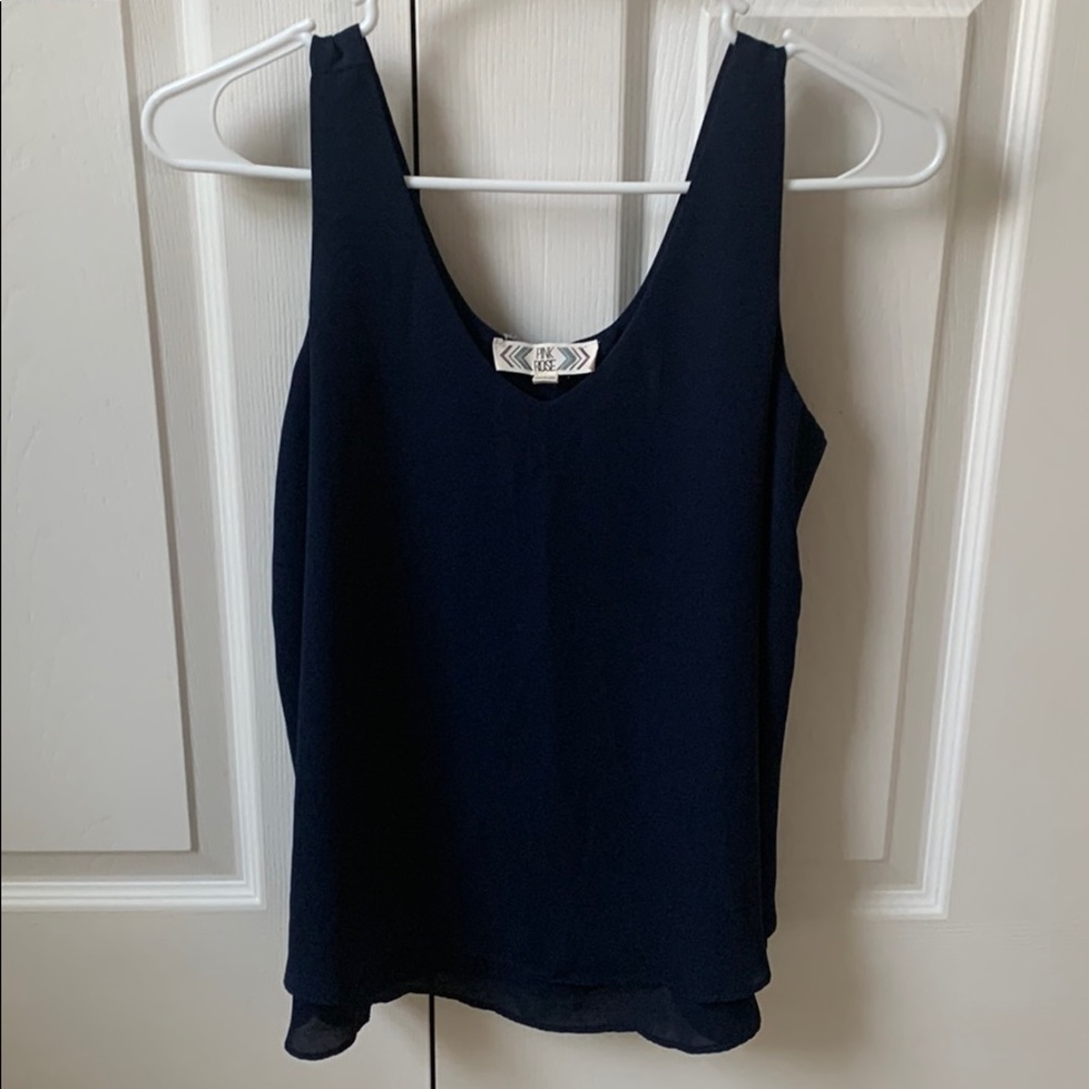 Women’s Pink Rose Navy Top